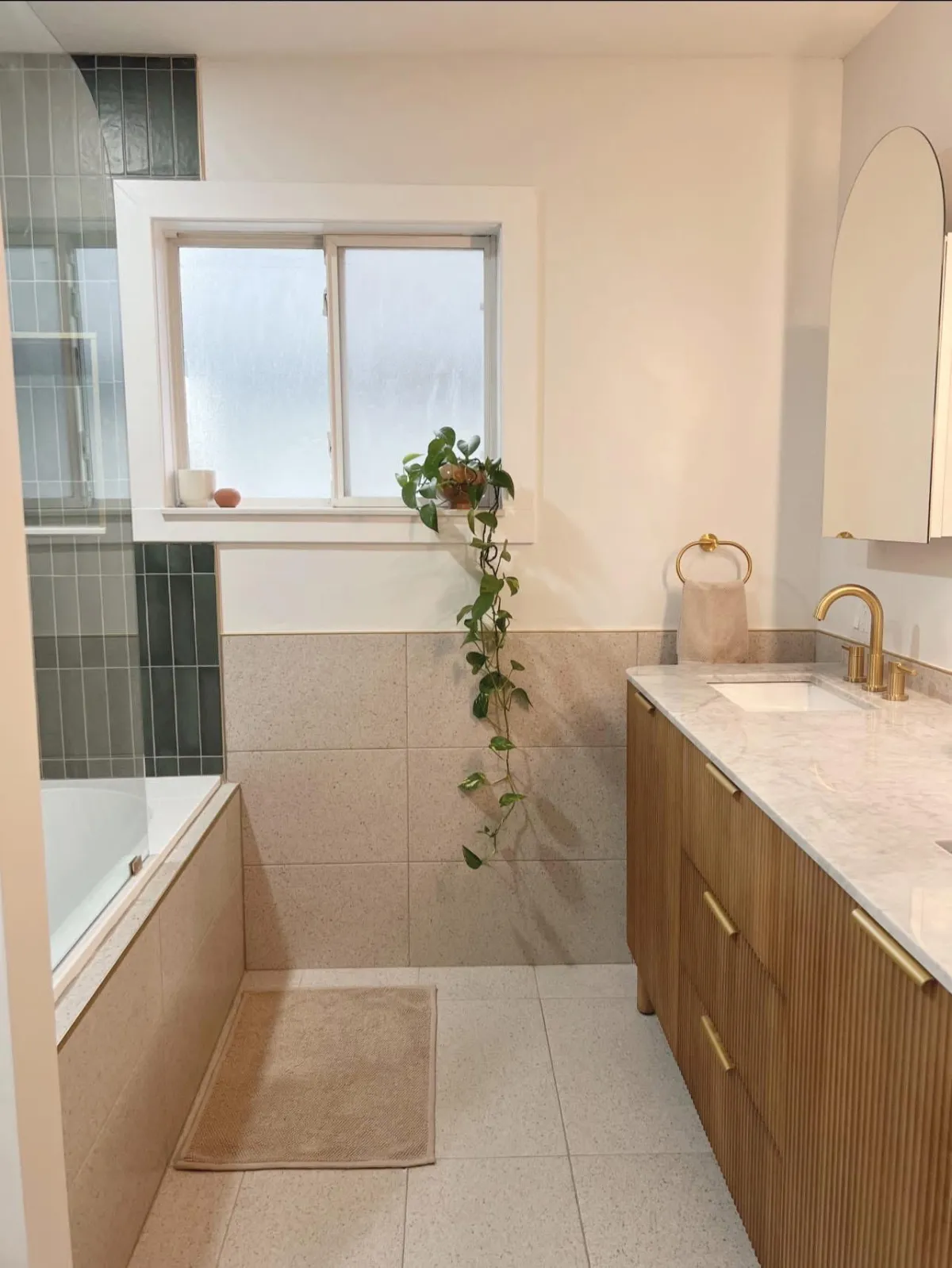 Bathroom after renovation by Jameson's Legacy Renovations, Dayton OH